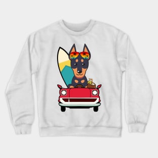 Funny Alsatian driving a car Crewneck Sweatshirt